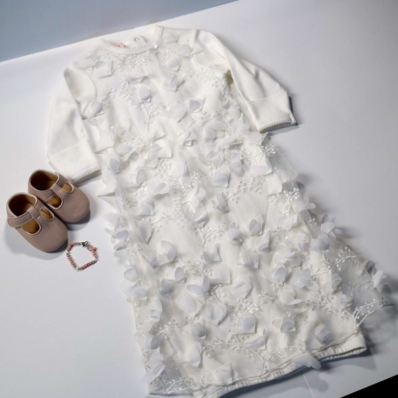 Baby Biscotti Floral Christening Gown - Picture 2 of 8